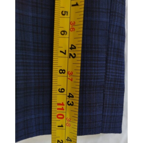 Calvin Klein Slim Fit Men's Blue Plaid Dress Pants 38W x 32L - Picture 8 of 8